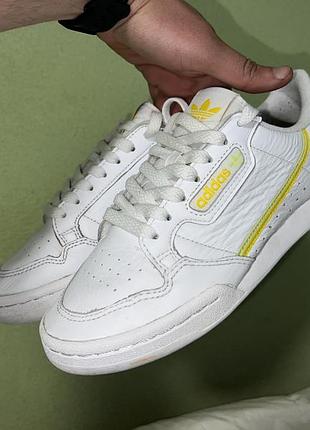 Жіночі кросівки adidas continental 80 wmns білі кеди 38 розмір