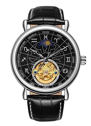 Наручний годинник winner 8271 silver-black
