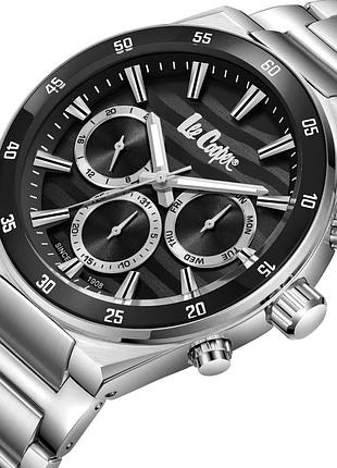 Чоловічий водостійкий годинник lee cooper hit silver