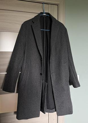 Чоловіче пальто zara темно сіре / розмір м / 4 way coat