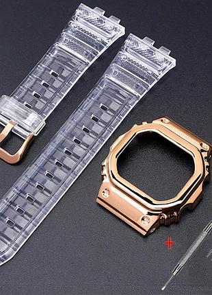 Ремінець modfit ремінець + безель (рант) для casio g-shock gmw-b5000 transp rg