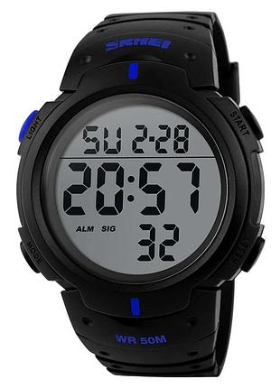 Наручний годинник skmei 1068bu black-blue