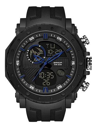 Наручний годинник sanda 6012 black-blue