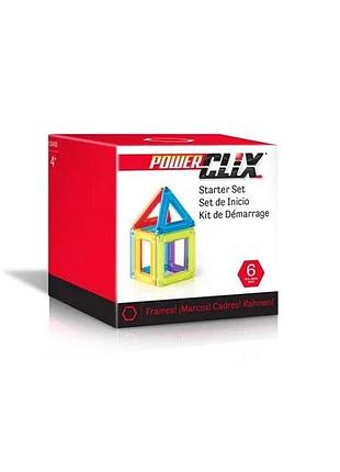 Магнітний конструктор guidecraft powerclix frames базовий набір, 6 деталей (g9480)