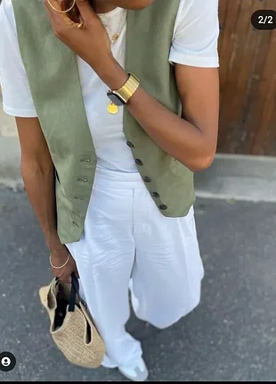 Льняні жилети zara