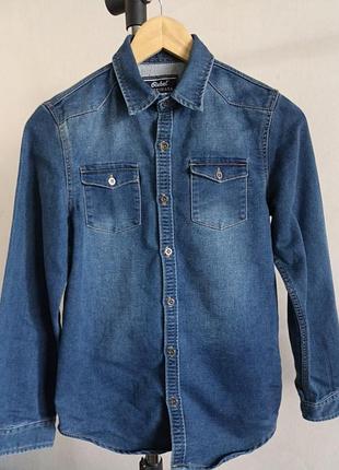 Рубашка джинсовая мальчишку рост 158, от бренда denim co