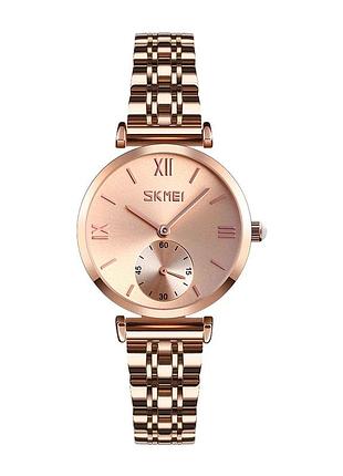 Наручний годинник skmei 9198rgrg-s rose gold - rose gold lady