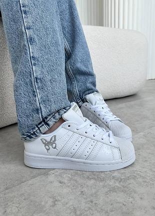 Жіночі кеди adidas superstar black silver