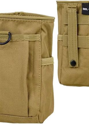 Тактический подсумок для сброса с системой molle 4 кармана для активного отдыха койот mil-tec se1568