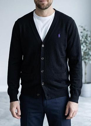 Чоловічий кардиган polo ralph lauren | 100% вовна merino wool | розмір m