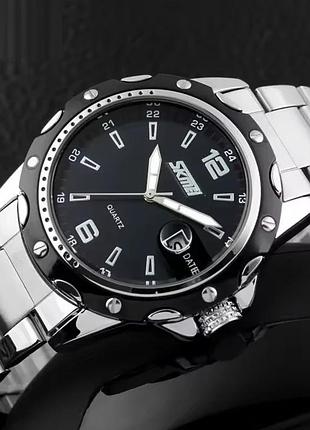 Чоловічий спортивний годинник skmei robby steel 0992s