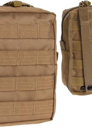 Тактичний підсумк molle 100% поліестер для спорядження 1 шт. койот mil-tec se1383