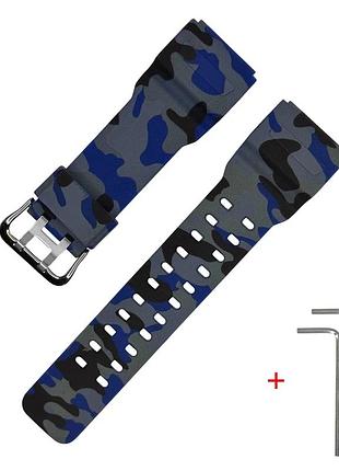Ремінець modfit ремінець + монтажні інструменти для casio g-shock gg-1000/gwg-100/gsg-100 camo blue silver