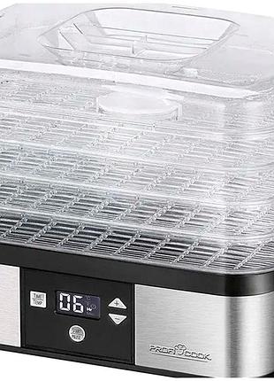Сушка для овощей и фруктов 4 секции 350 вт для дома profi cook he0776