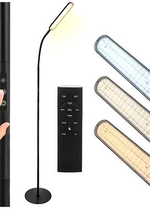 Світлодіодна led-лампа торшер 180 см з пультом керування 12 вт 3000 k 4000 k 6000 k чорний izoxis se0720