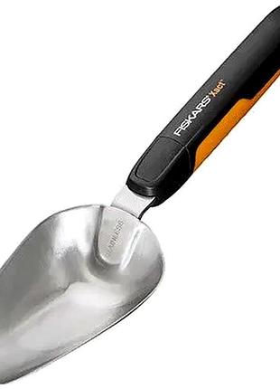 Садовый совок нержавеющая сталь 37 см для посева fiskars se1680