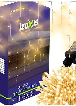 Світлодіодна гірлянда 300 led 15 метрів 8 режимів вулична для дому теплий білий izoxis se0747