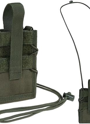 Тактический подсумок для смартфона с системой molle и регулируемым ремнем 65 см olive mil-tec se1572