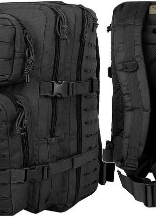 Тактичний рюкзак 36 літрів система molle для туризму чорний mil-tec se1643
