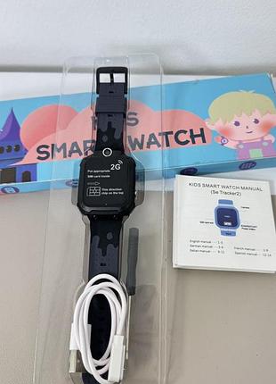 Детские смарт-часы kids smart watch с sim-картой 2g - черный