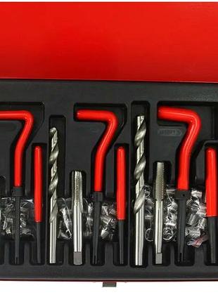 Набор инструментов для ремонта резьбы m5-m12 131 элемент быстрорежущая сталь mar-pol se1576 4