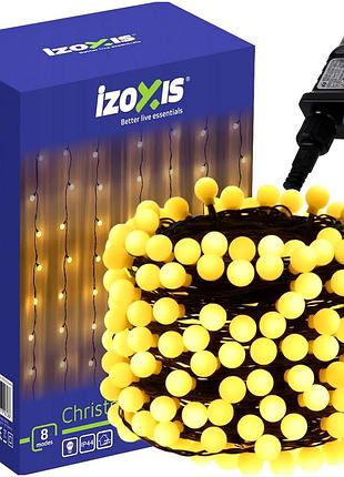 Светодиодная гирлянда 300 led 30 метров для дома теплый белый izoxis se0748