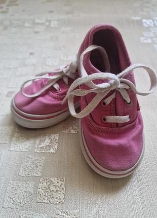 Яркие розовые кеды vans для девочки размер 21,5