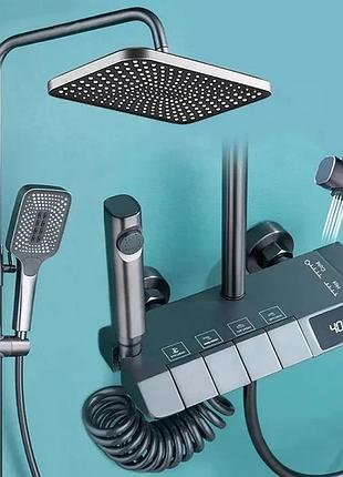 Смеситель для ванной комнаты из нержавеющей стали черного showerand aa6-6