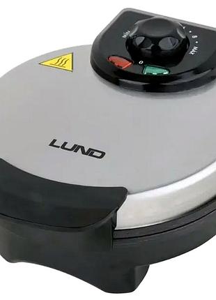 Вафельница 850 вт антипригарное покрытие для кухни 4 вафли черный lund he0137