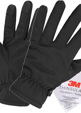 Тактичні рукавички зимові із сенсором 3m thinsulate розмір l чорний mil-tec se1703