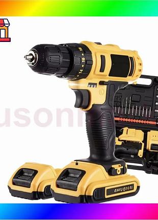 Bs акумуляторний шуруповерт cb-3981 best mix з рівнем , 64v, з набором насадок та 2 акумуляторами bas77/n