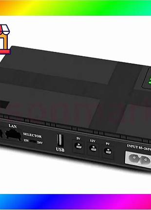 Bs повербанк ups power best mix bank для роутерів та відеокамер xpro dc1018p 10400mah, 5v/9v/12v + usb bas77/n