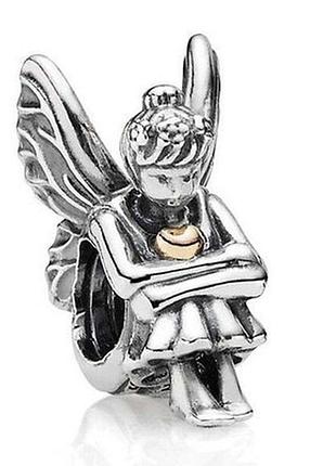 Оригінал вінтажний срібний шарм pixie with 14k gold heart 791206 pandora пандора