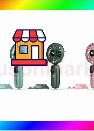 Bs портативний міні вентилятор best mix mini fan and892 hh-f10 з підставкою для телефону та дисплеєм bas77/n