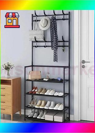 Bs универсальная вешалка для best mix одежды new simple floor clothes rack size 60x29.5x151 см (черный bas77/n