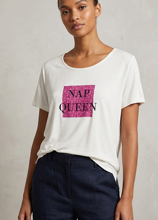 Женская футболка esmara "nap queen", белый, размер s