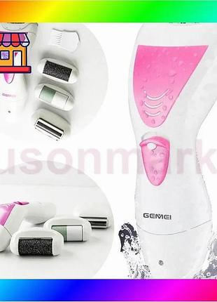 Bs эпилятор gemei gm best mix 7006 (4 в 1) с аккумулятором – бритва с двойным лезвием, 2 насадки эпиля bas77/n