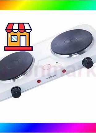 Bs плита электрическая настольная best mix crownberg cb-3746 двухконфорочная дисковая 2000 вт белый bas77/n
