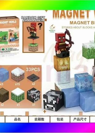 Bs магнітний конструктор minecraft best mix magnet world s001-2 bas77/n