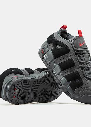 Мужские кроссовки nike air more uptempo low grey black 40-42-43-44-45-46