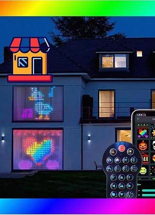 Bs розумна гирлянда-штора smart-штора best mix led 3*2 м керування пультом та bluetooth usb (sfk-08) bas77/n