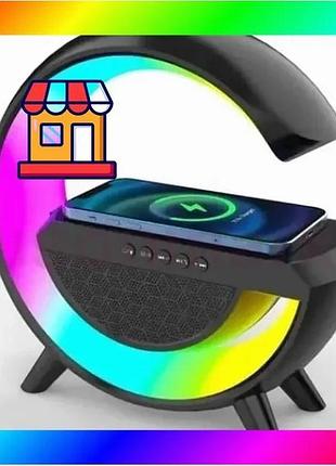 Bs настольная лампа g-smart best mix light sound machine с беспроводной зарядкой (black) bas77/n