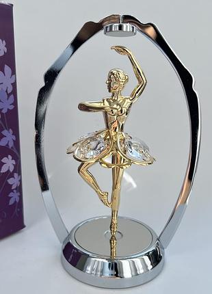 Фігурка з камінням swarovski танцююча балерина 14 см 1602288