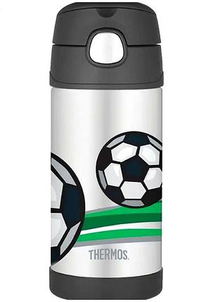 Термофляга 355 мл із трубочкою для дітей питна неіржавка сталь thermos se1104