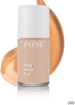 Long cover fluid paese 30ml (02) natural тональний крем флюїд вирівнюючий для сухої шкіри