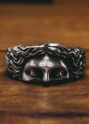 Кільце з напівмаскою венери каблучка вінтажна скульптура на половину обличчя лиця венера