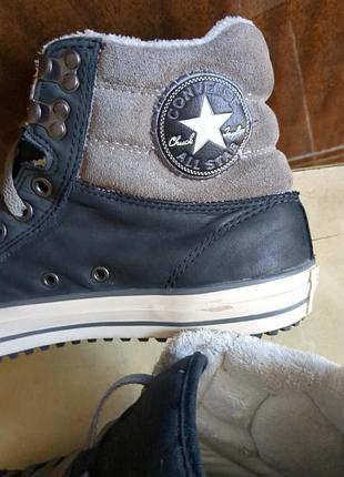Кожаные утеплённые кеды converse. 4