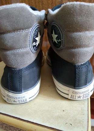 Кожаные утеплённые кеды converse. 5