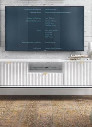 Тумба под телевизор perfect home nova rtv154 белая с 1 ящиком и черными ножками (pfh-091225)