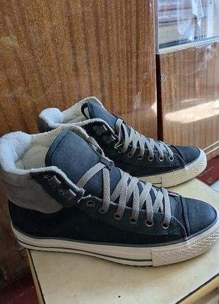 Кожаные утеплённые кеды converse. 8